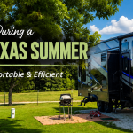 Comfortable RV living during a Central Texas summer at Country Oasis RV Park