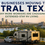 Construction and business growth creating demand for extended-stay RV living in Central Texas